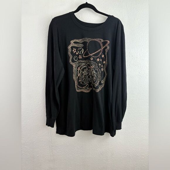 Torrid Cosmic Classic Fit Super Soft Slub Crew Neck Long Sleeve Tee size 0X - Picture 1 of 5